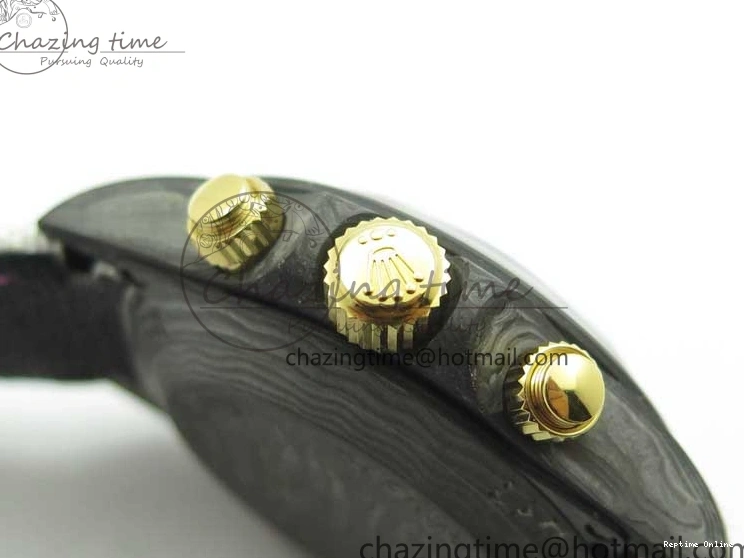 0413 ComfortFit Daytona DIW Carbon OMF Best Edition Blue Pink White Dial on White Nylon Strap A 2833